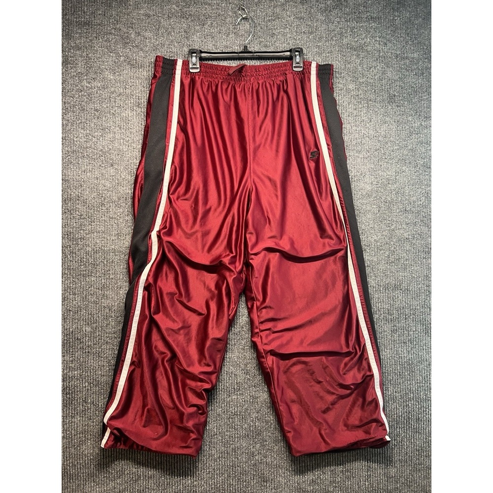 Vintage Starter Wide Leg Track Pants Silky Red Size 2XL